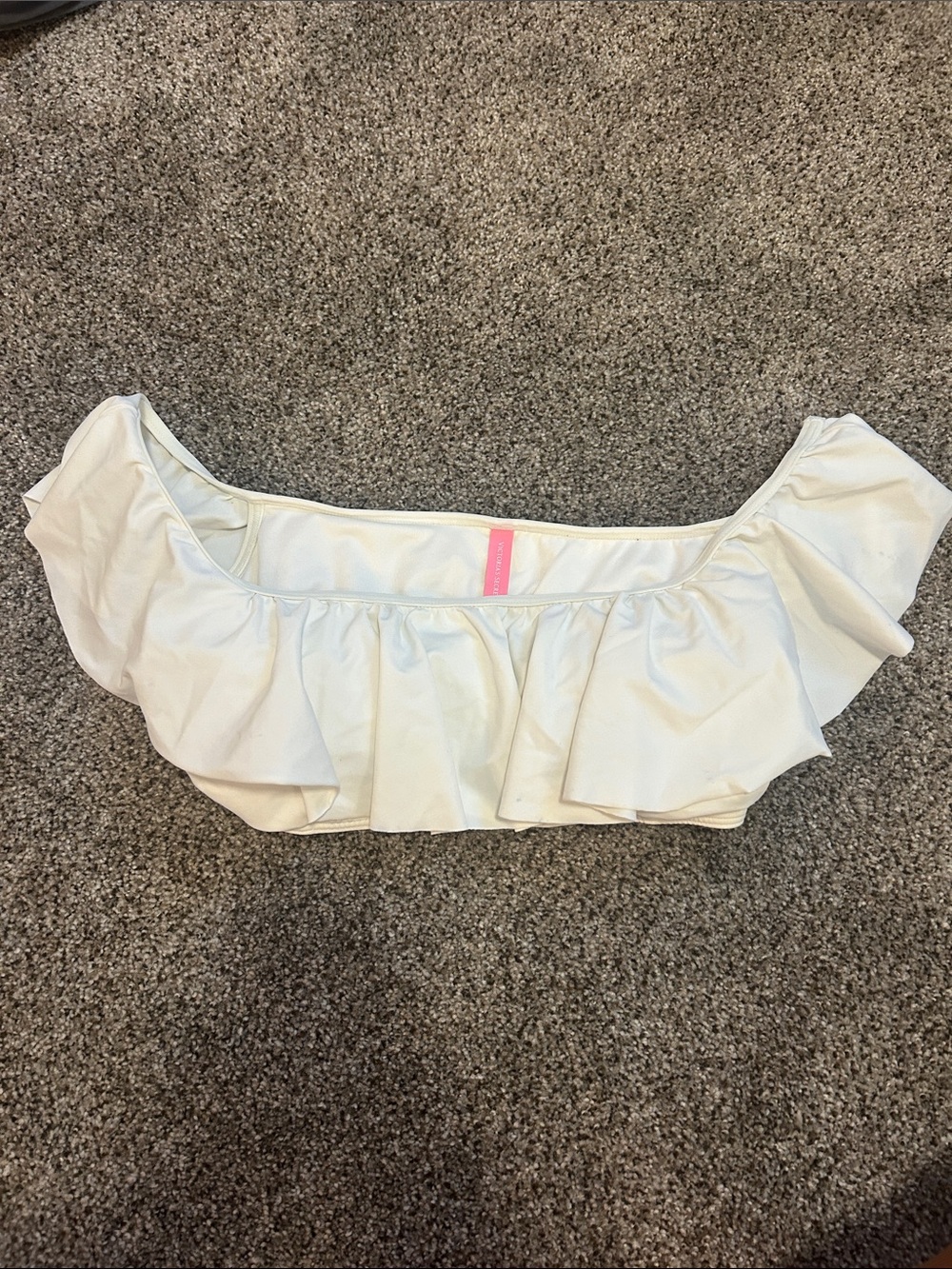 Victoria's Secret Girls White Ruffle Bikini Top